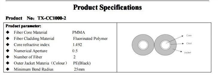 2 Core Fiber Optic Cable